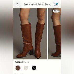 Seychelles “Push to Start” Tall Boots - Brown 10M